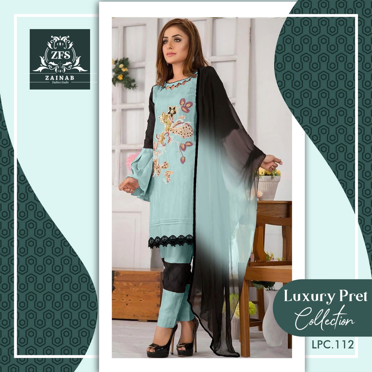 Zainab Fashion Studio Ipc 112 Fancy Designer Festive Wear Pakistani  Ready Made Collection
